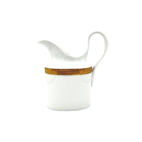 Richard Ginori Creamer White and Gold Gilt Trim Classic Traditional Gilding - Picture 1 of 9